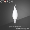 2017 China suppliers LED candle bulb with trail 6W E27